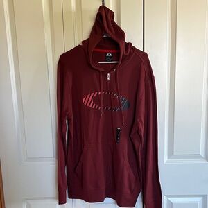 Oakley Men's Burgundy Hoodie Sweater